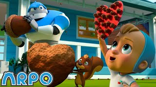 Valentine's Day DISASTER!! | ARPO The Robot | NEW VIDEO | Funny Kids Cartoons | Arpo and Daniel