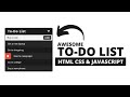 Minimal To-do List using HTML CSS & Javascript | CodingNepal