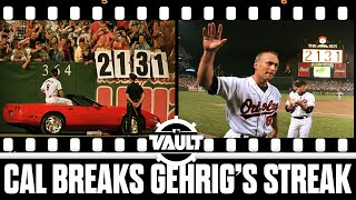 Cal Ripken Jr. Breaks Lou Gehrig's Consecutive Games Played Streak!