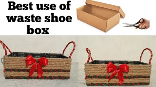 DIY Shoe Box Organizer ldea you needto try || Best out of waste craft ideas using Shoe Box
