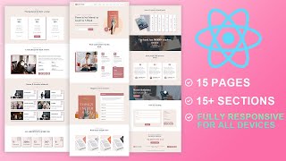 React Website Tutorial - Beginner React JS Project Fully Responsive - Book & Author Design Tutorial