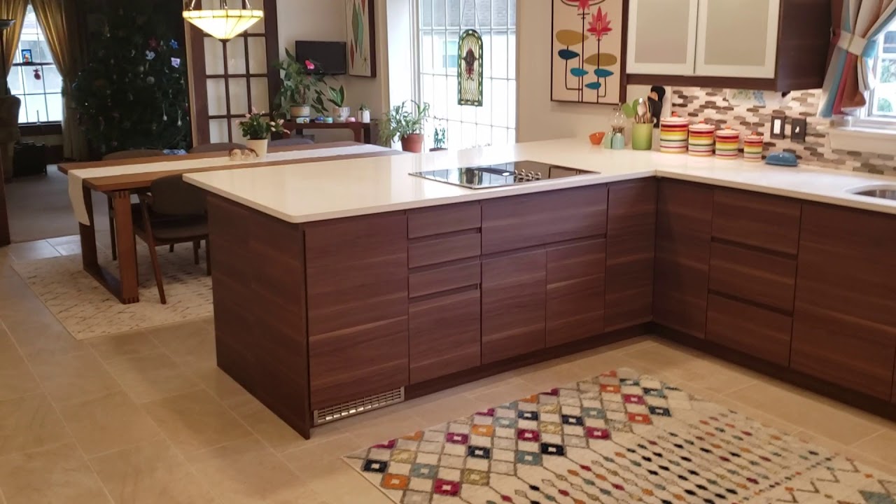 Ikea Voxtorp Walnut Virginia Kitchens - YouTube