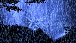 Fall into Sleep in Under 5 Minutes with Sound Rain, Strong Wind & Thunder in Terrible Stormy Night
