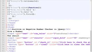 Positive or Negative Number Checker in jQuery