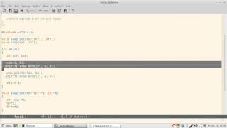 C Programming Part 32 Function's basics Passing by value and address. Prototypes. Swapping values
