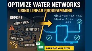 Optimisation of Water Distribution Networks Using Linear Programming | Excel Solver Tutorial