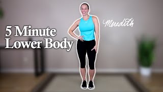 Quick 5 Minute Standing Lower Body Workout For Seniors And Beginners | Body Weight Only