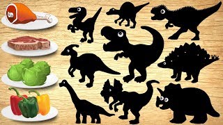 Carnivore vs Herbivore Dinosaurs | Dinosaur Food Matching Game