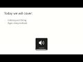 2 Python Basics - String methods and Indexing and slicing