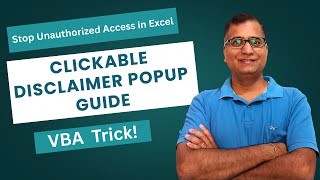 How to use the Message Box in Excel VBA || Clickable Disclaimer Popup Guide