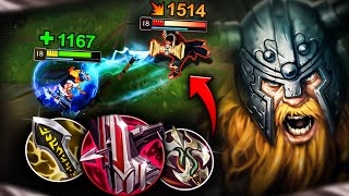 Olaf But I'm Full Lifesteal and HEAL 100% INSTANTLY (42% LIFESTEAL IS NOT FAIR😈) - League of Legends