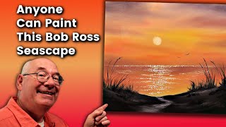 ANYONE CAN PAINT THIS Bob Ross Seascape : EASY Beginners Oil Painting