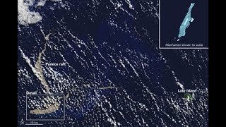 DERNIÈRE HEURE, La NASA repère une île flottante créée par un volcan.
