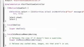 Xcode 4 Tutorial - UIAlertView
