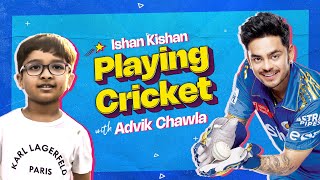 Ishan Kishan plays cricket with Advik Chawla | Mumbai Indians