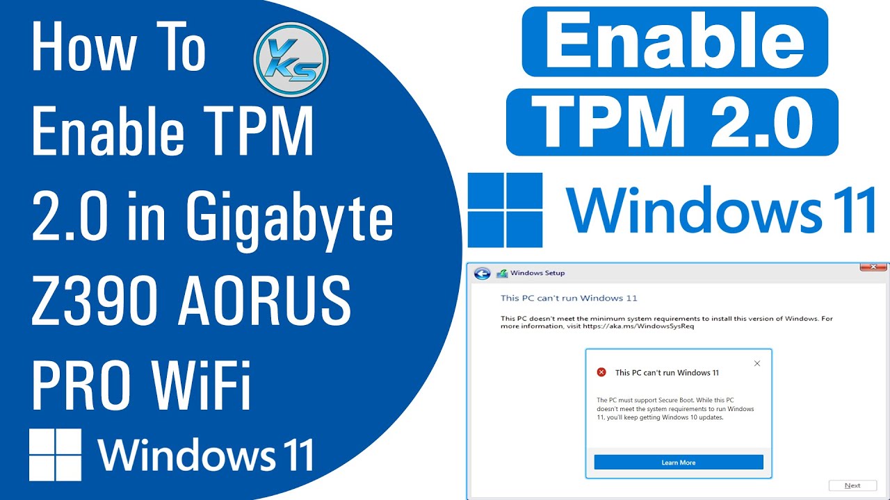 How To Enable TPM 2.0 In Gigabyte Z390 AORUS PRO WIFI | TPM 2.0 Windows ...