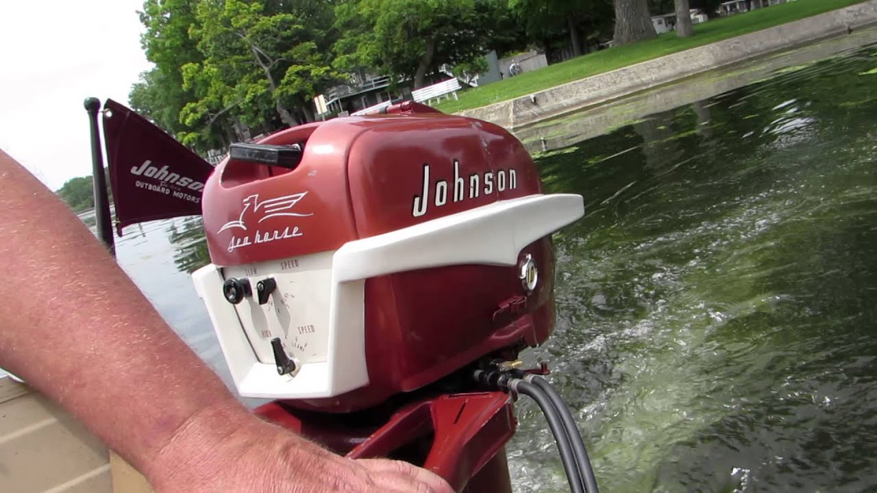 1956 Johnson Outboard 10HP - YouTube