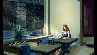Oldies music playing in a coffee shop and it's raining (rain on window, no thunders 10 HOURS ASMR v4