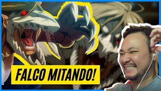 QUE LUTA!!! TITAN DO FALCO NO EPISÓDIO 27 ATTACK ON TITAN | REACT EP 27 ATTACK ON TITAN TEMP FINAL