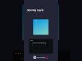 3d Flip Card Using html CSS #shortfeed #shorts #explore #coding