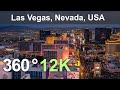 Las Vegas, Usa. Aerial 360 Video In 12k.