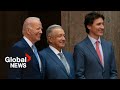 'Three Amigos' summit: Trudeau, Biden join Obrador for “family photo” in Mexico