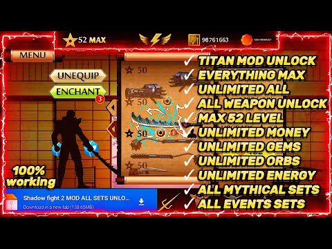 SHADOW FIGHT 2 MOD APK LETEST VERSION TITAN MOD DESBLOQUEA TODO MAX @skamitboss.