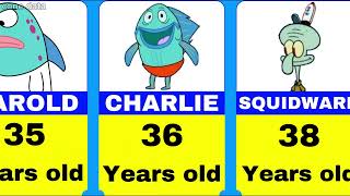 Oldest SpongeBob Characters | Comparison