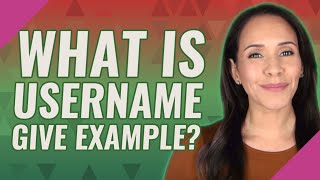 What is Username give example?