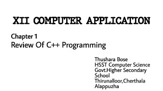 Chapter1_Part28 -Assignment Statement, Input statement, Output Statement