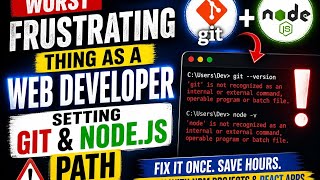 “Git & Node Not Recognized? FIX PATH ERROR FAST 🚀”