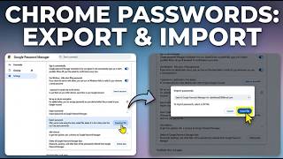 How to Export and Import Passwords in Chrome | Transfer Passwords to New Laptop