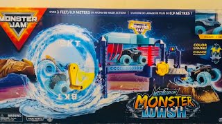Monster Jam Megalodon MONSTER WASH Playset Review! Spin Master 2021 Monster Truck Car Wash