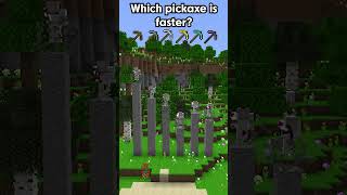 Minecraft: Which Pickaxe is Faster? 🤔 #shorts