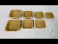 leabonpack competitive OEM factory biodegradable packaging manufacturer Square kraft bowl