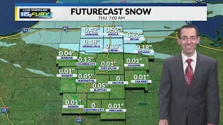 Some snow north of Fort Wayne