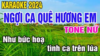 Ngợi Ca Quê Hương Em Karaoke Tone Nữ Nhạc Sống gia huy karaoke