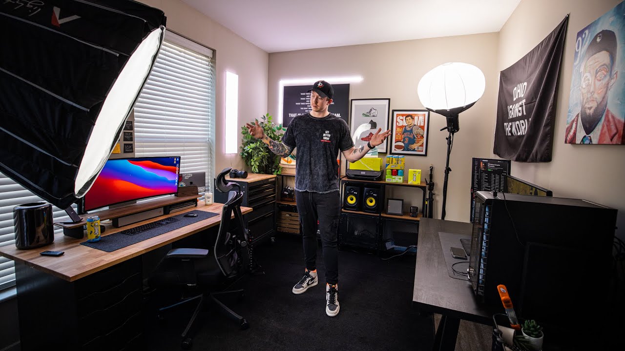 INSANE Youtube Studio Setup | Home Office Tour 2022! - YouTube