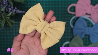 WITHOUT SEWING!! HOW TO MAKE A HAIR BOW | EASY BOW TUTORIAL #6 BY Elysia Handmade