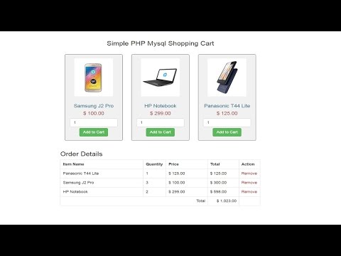 Create Simple Shopping Cart using PHP & MySql Create Simple Shopping Cart using PHP & MySql