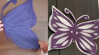 DIY Giant Paper butterfly for home decoration,Easy Wall art,Room decoration ideas@Papersai Arts