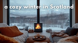 Cozy Winter Ambience ❄️ Blizzard, Fireplace and Snowfall in a Cozy Winter Cabin