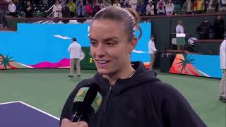WTA - Indian Wells 2024 - Maria Sakkari est en finale : "Il y a un mois, je n'en mettais pas une"