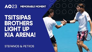 Tsitsipas Brothers Light Up Kia Arena! | Australian Open 2023