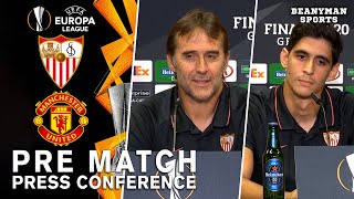 Julen Lopetegui & Bono - Sevilla v Man Utd - Pre-Match Press Conference - Europa League Semi-Final