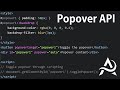 Mastering Popover Web API Programming JavaScript and HTML