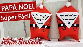Papa Noel con rollo de papel higiénico 🎅 Manualidad muy fácil
