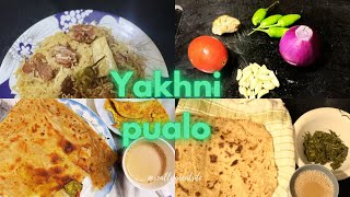 Yakhni pulao recipe n morning to night routine sher😊