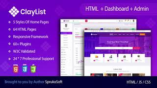Claylist Bootstrap Responsive Classifieds Directory Multipurpose Listing Html Template
