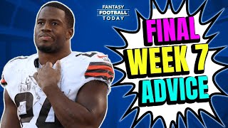 FINAL Week 7 Cheat Sheet Part 2! LIVE Start/Sit Q&A + Actives/Inactives! | 2024 Fantasy Football